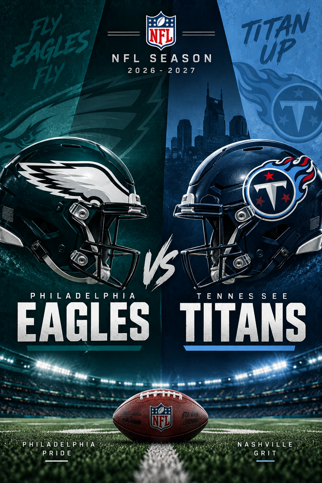 Poster of Eagles v Titans